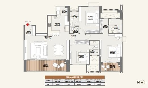 3.5 BHK Floor Plan