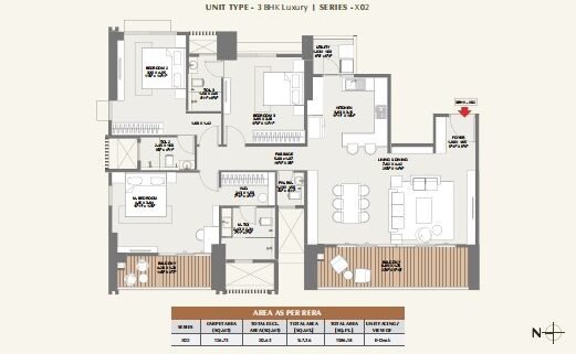4.5 BHK Floor Plan
